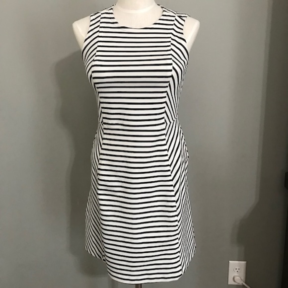 Ann Taylor Dresses & Skirts - Ann Taylor Black & White Striped Sleeveless Dress